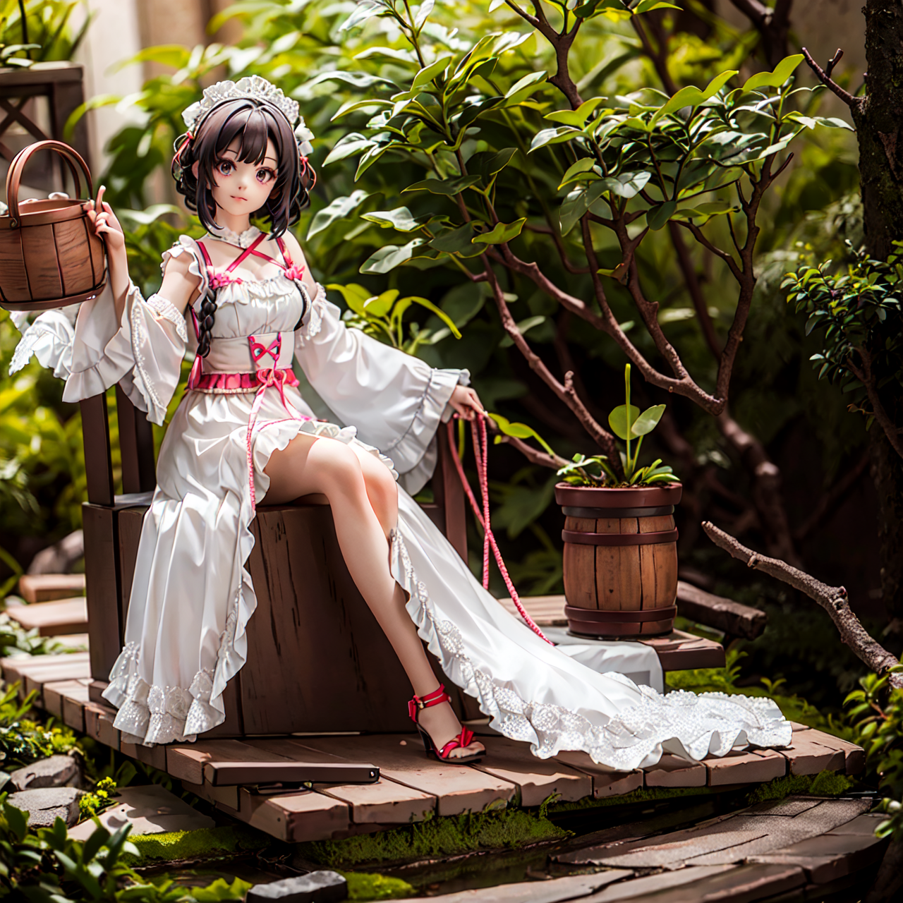 05057-2901554407-handmade style,8k,masterpiece, best quality,looking to the side, 1girl,  solo, holding, looking at viewer,  braid, cute,dress, s.png